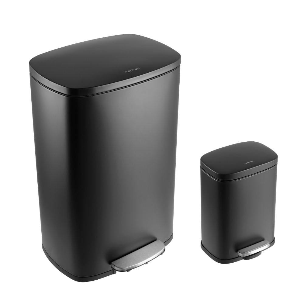 13-Gallon Stainless Steel Trash Can with Soft-Close Lid I160360