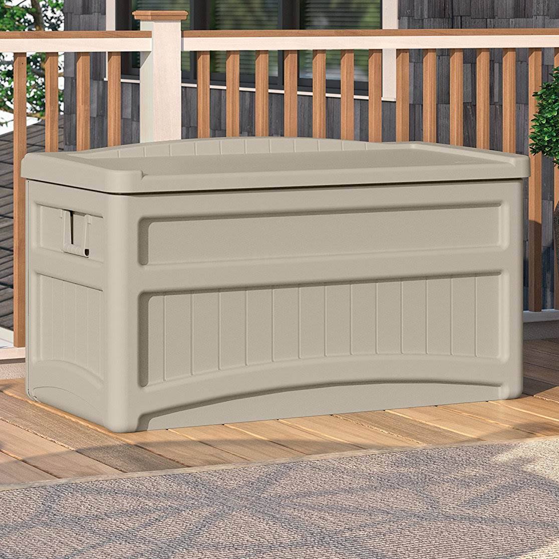 73gal Taupe Deck Box L1061