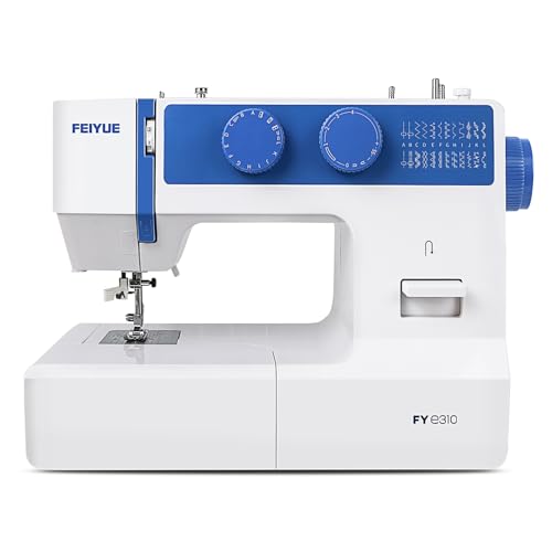 Full Size Sewing Machine with Foot Pedal, Heavy Duty, Portable, Servo Motor, 25 Built-in Stitches, 6 Bobbins, 5 Sewing Feet R961003