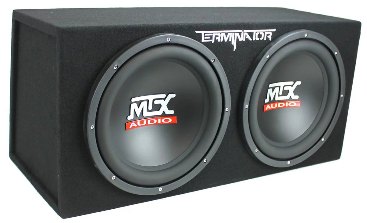 12" 1200W Dual Loaded Car Subwoofers with Box and Amp N33698