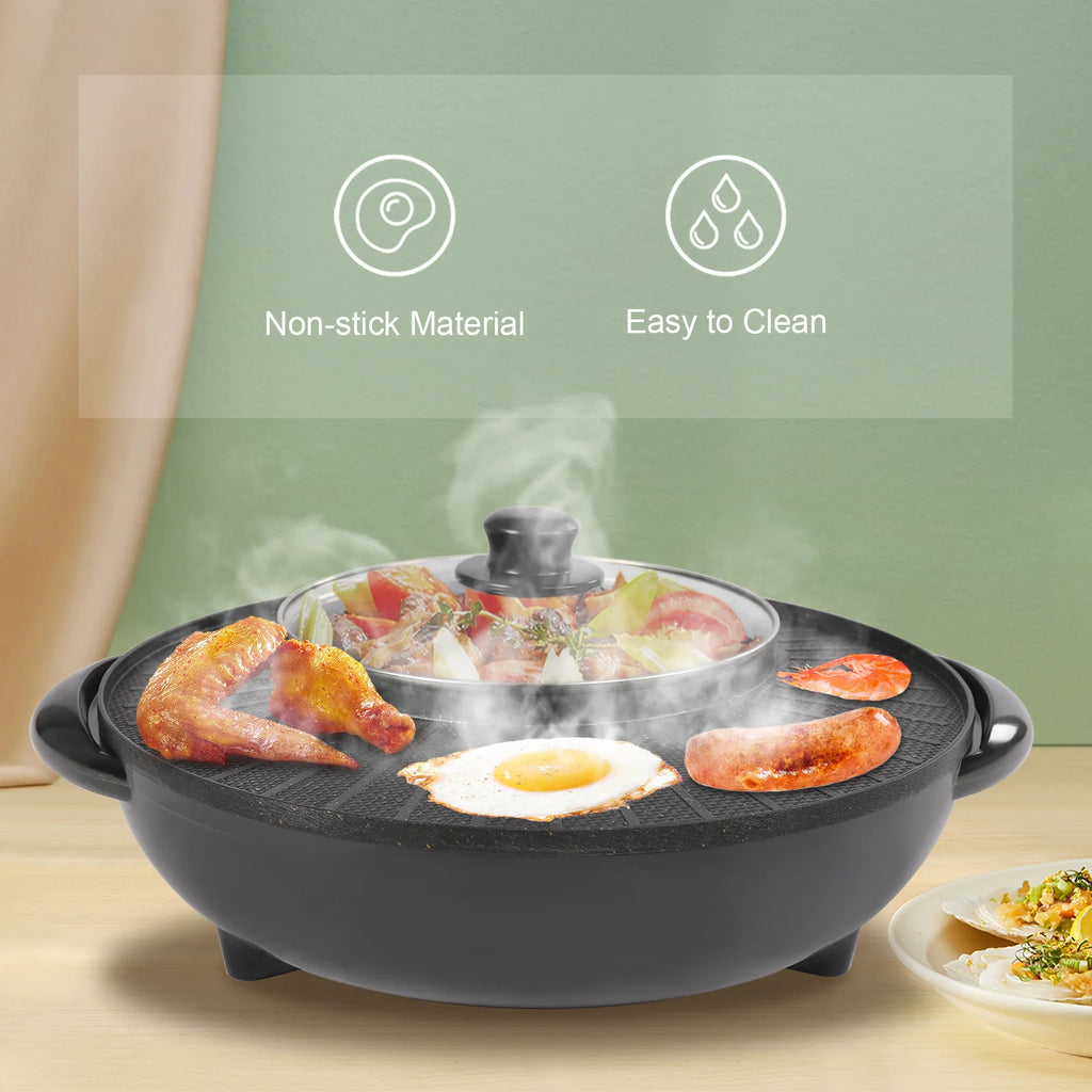 Portable Circular Hotpot Grill Combo Nonstick E1257