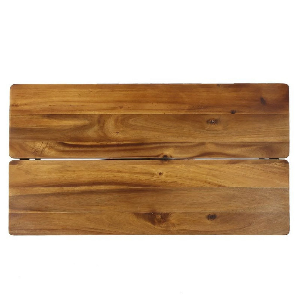 Brown Black Acacia Wood and Iron Coffee Table D756