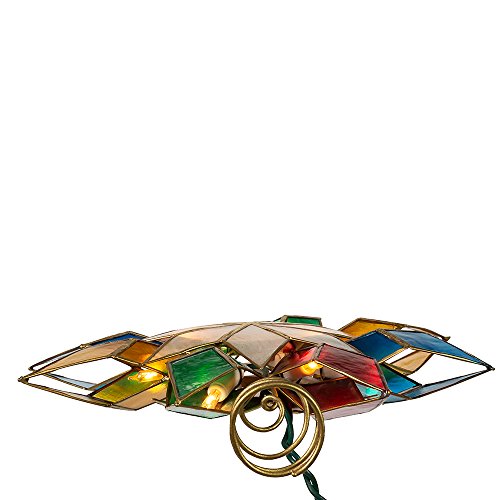 10-Light Multi-Color Capiz Star Tree Topper J7121