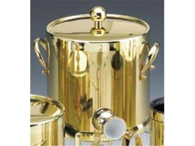 Shiny Brass 3 Quart Ice Bucket with Metal Cover Y485