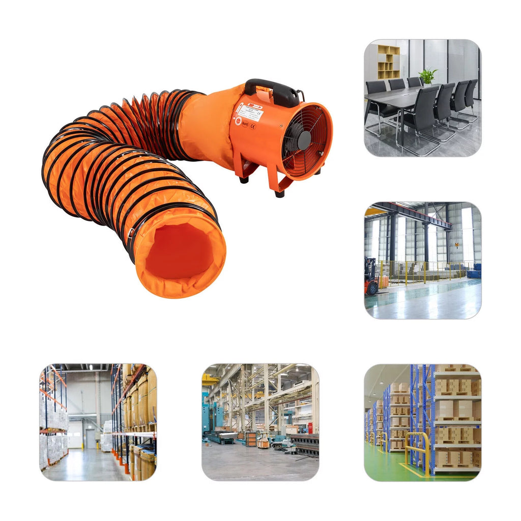 10 Inch Industrial Exhaust Fan with 16 ft Duct Hose I665