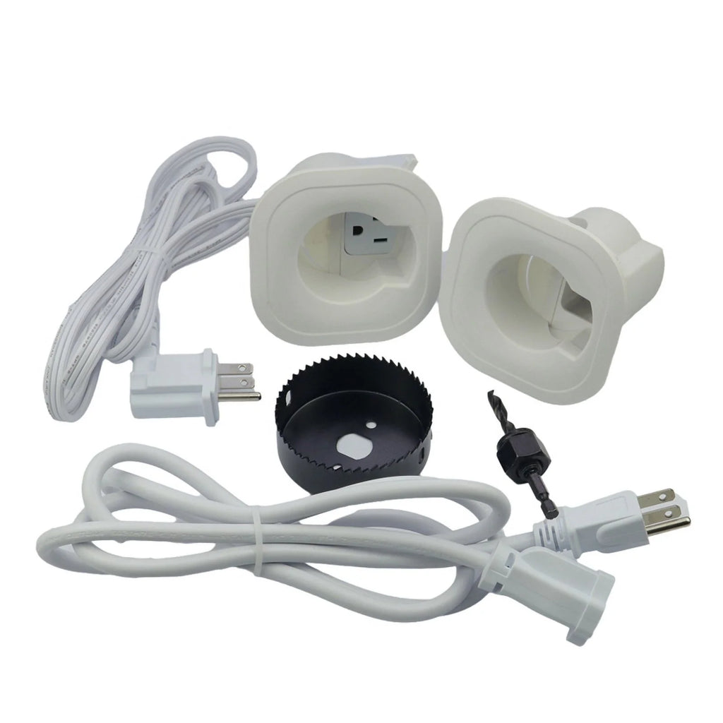 White Plastic In-Wall Cable Management Kit S104778