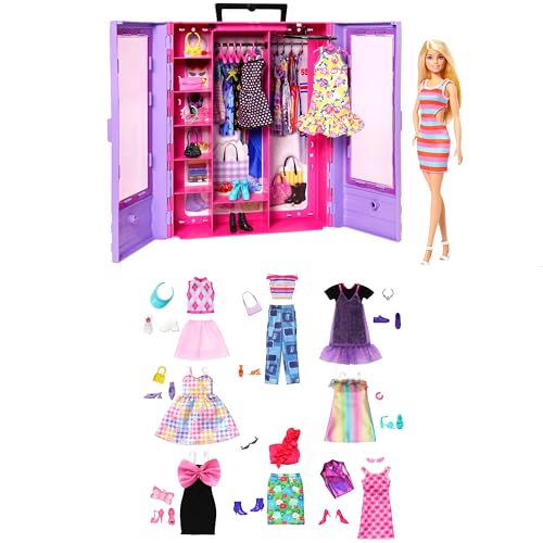 Fashionistas Ultimate Closet with Clothes (3 Outfits) & Fashion Accessories Including 6 Hangers F86926