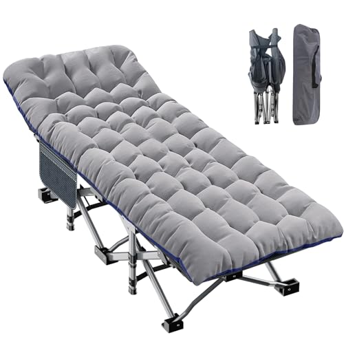 Oversized Folding Camping Cot with Mat & Carrying Bag R118