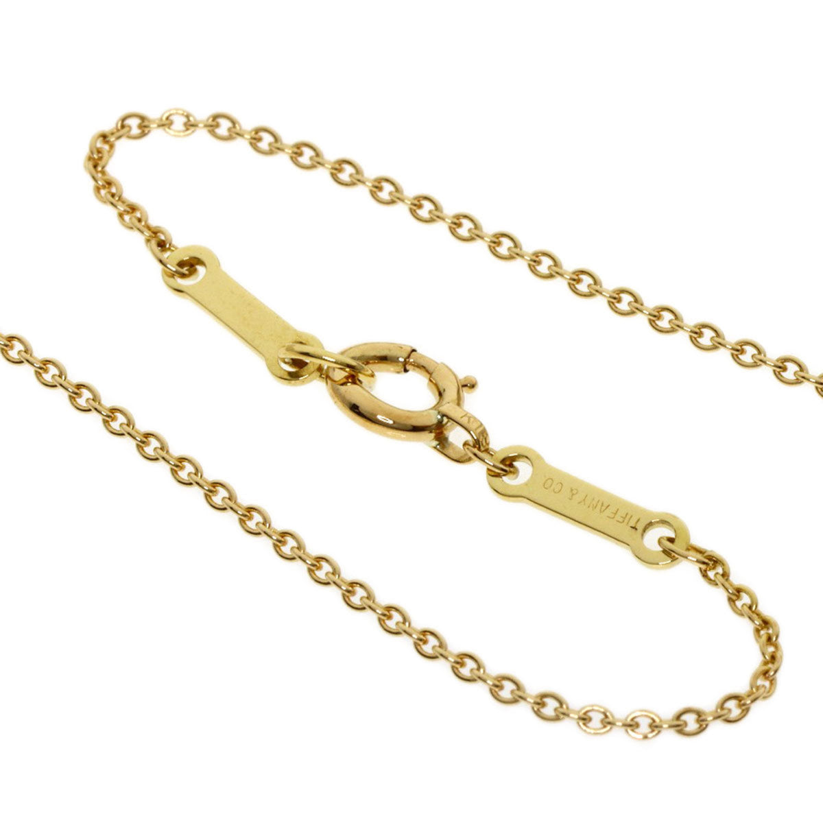 Tiffany diamond necklace K18 yellow gold U1541