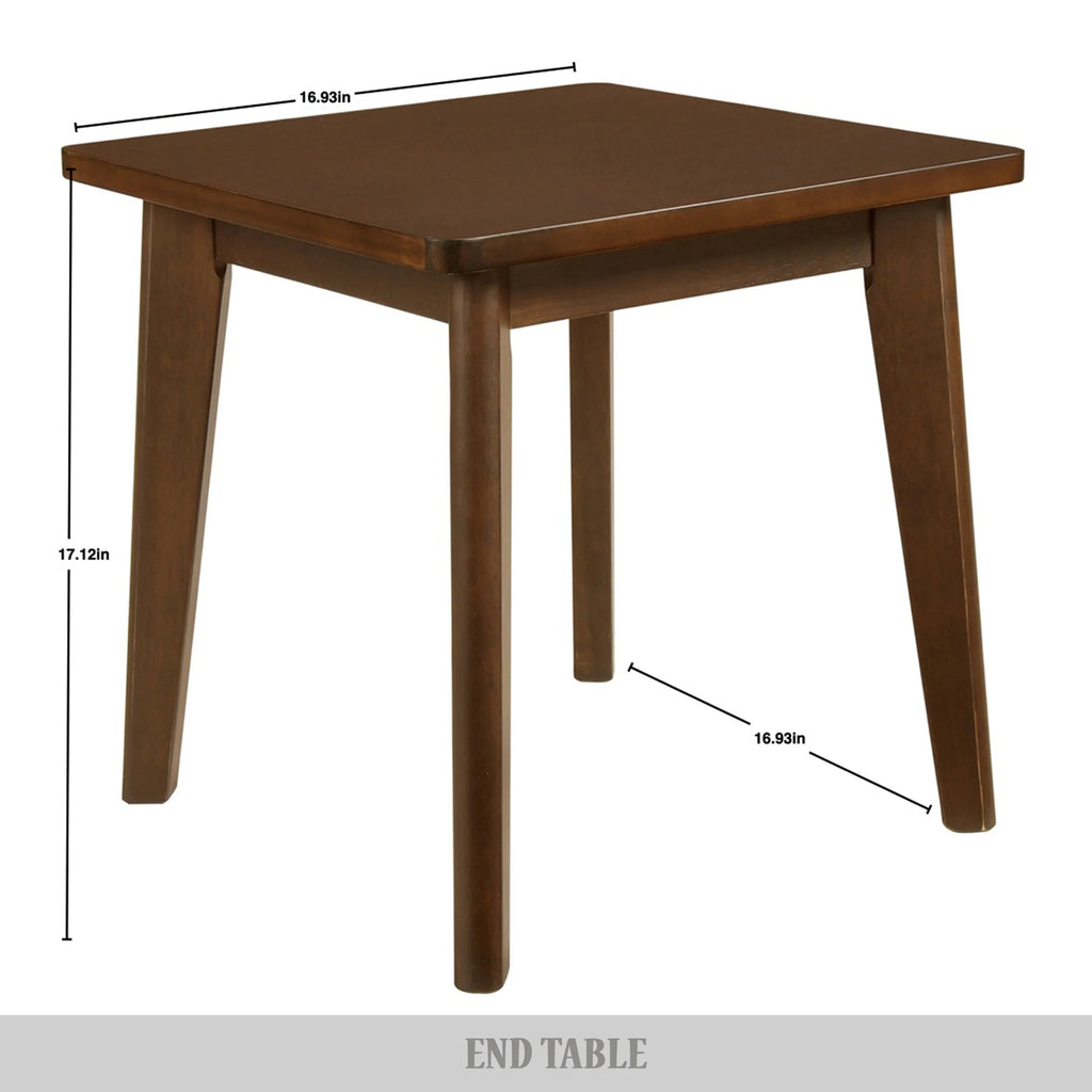 Mid-Century Square Wooden End Table Y259773