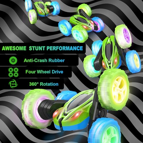 Remote Control Car 2.4GHz 4WD Double Sided 360° Rotating Monster Truck C166