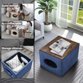 25"W Hollow Storage Ottoman with 2 Footstools C8154