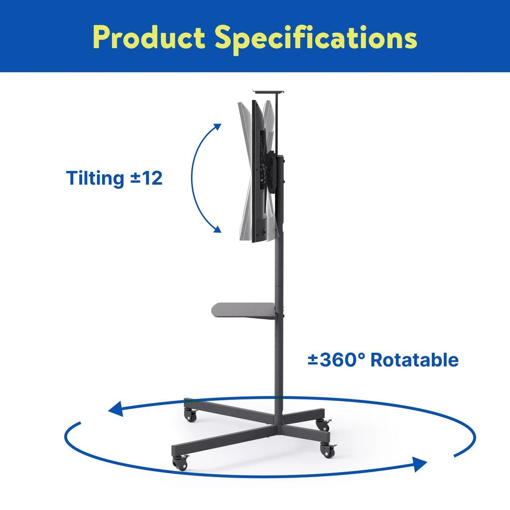 Rolling Floor TV Stand 32"-70" X39409
