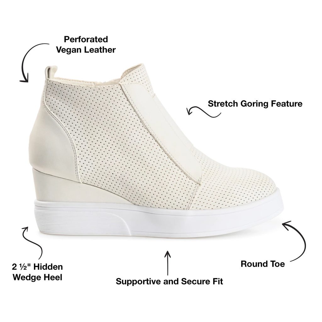 Womens Round Toe Wedge Sneakers B792