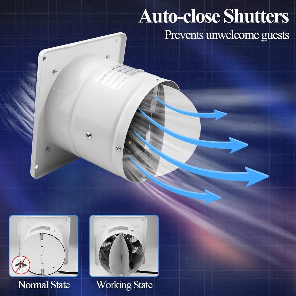 6” Wall Mounted Exhaust Fan with Speed Controller M6519