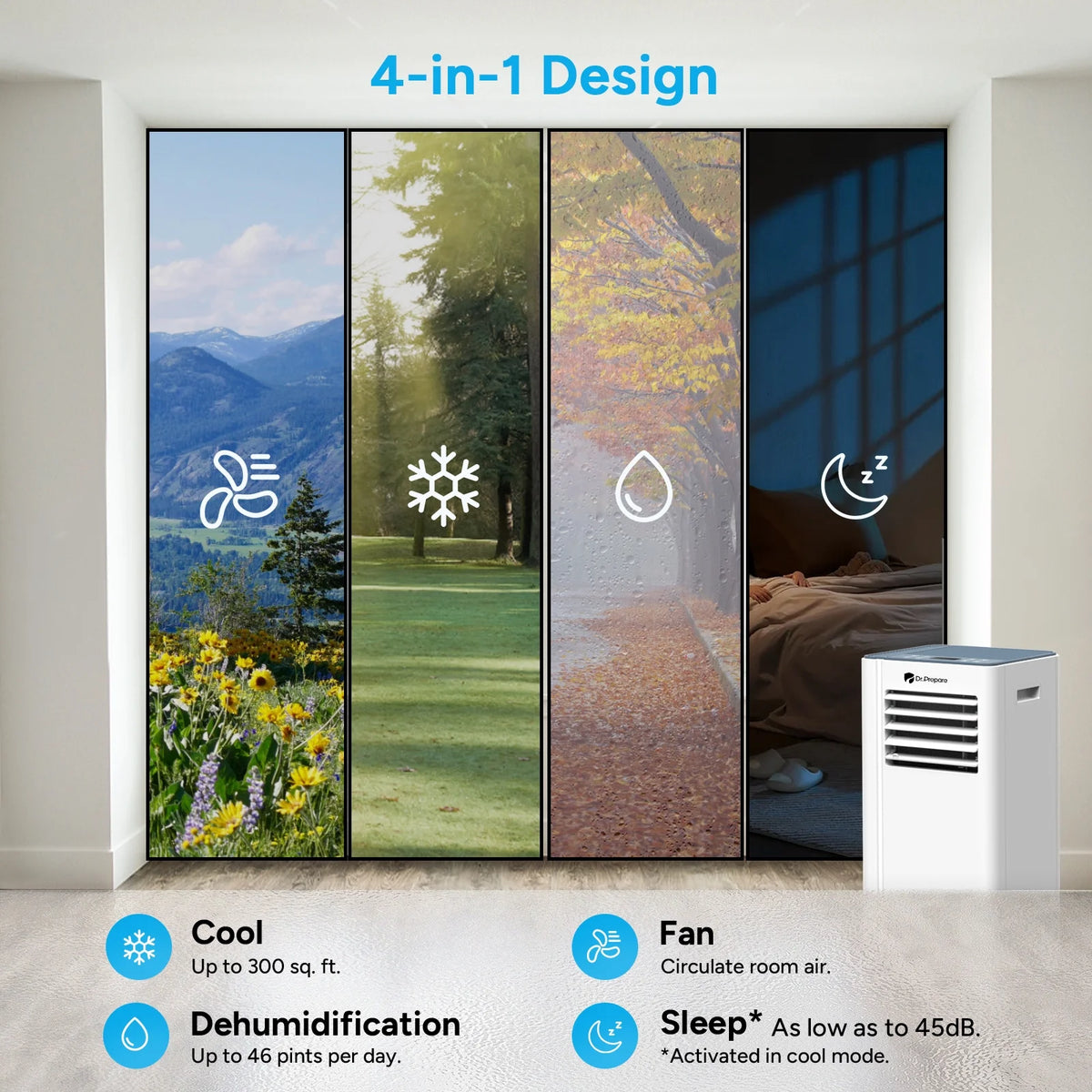 4 in 1 Portable Air Conditioner 8000 BTU S4723