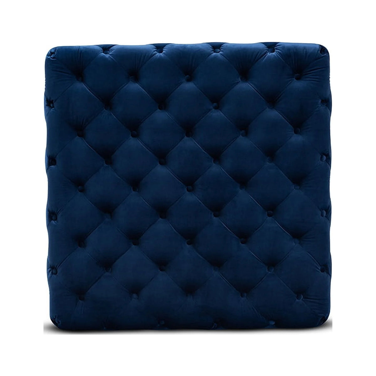 Royal Blue Velvet Square Cocktail Ottoman F77013