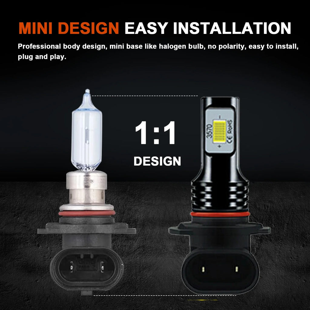6X LED Headlights Bulbs Kit 6000K L758575