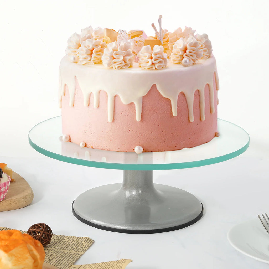 12" Glass Rotating Cake Stand U3545