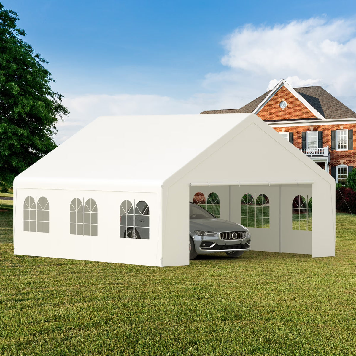 20x20ft Waterproof Carport Canopy Q937