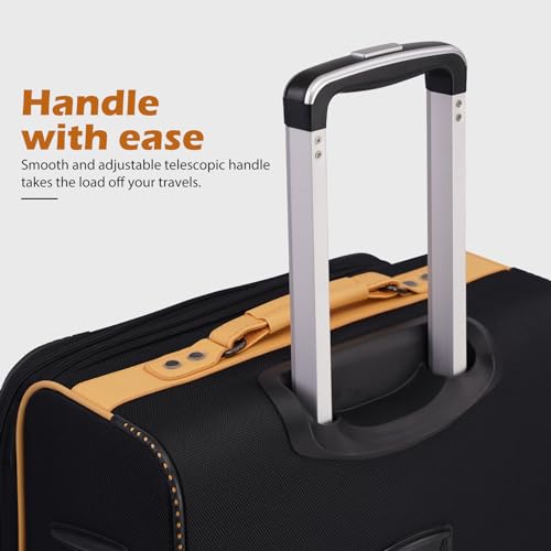 4 Piece Set Expandable Spinner Softshell Luggage W4252