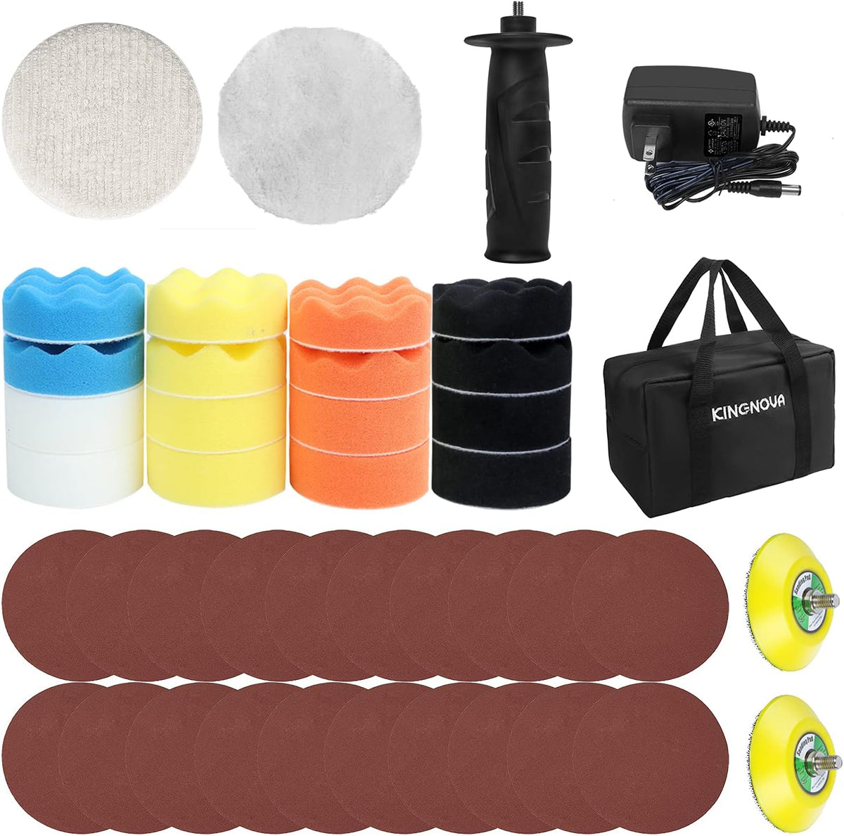 12V Cordless Buffer Polisher Variable Speed 2.0Ah Battery 0-2800/8300 RPM Mini Buffer F5672