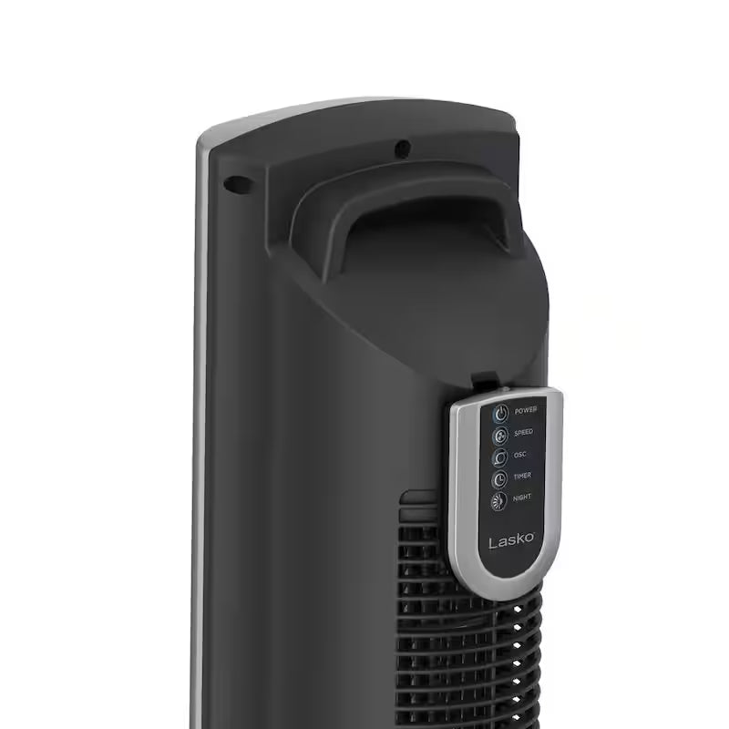 48 in. 4 Speed Silver Oscillating Tower Fan with Timer and Remote Control K994970