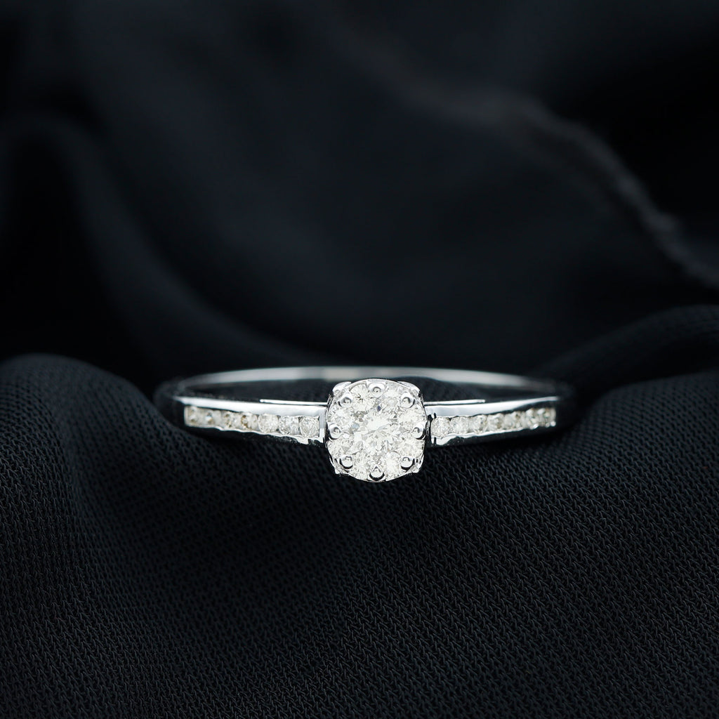 14K White Gold Diamond Engagement Ring U267
