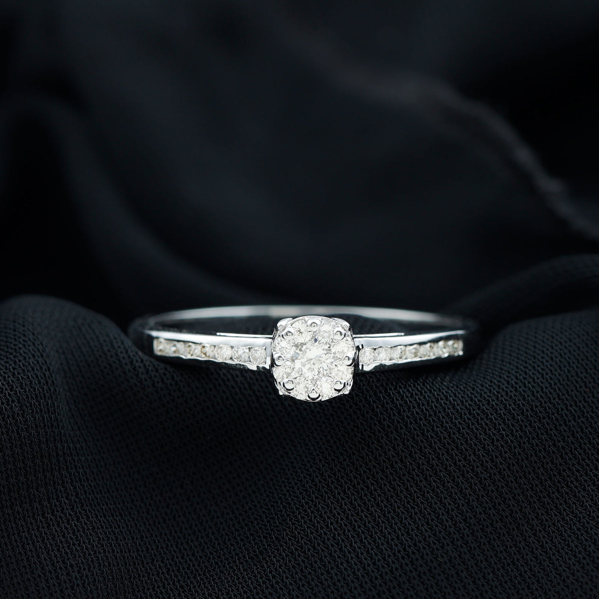 14K White Gold Diamond Engagement Ring U267