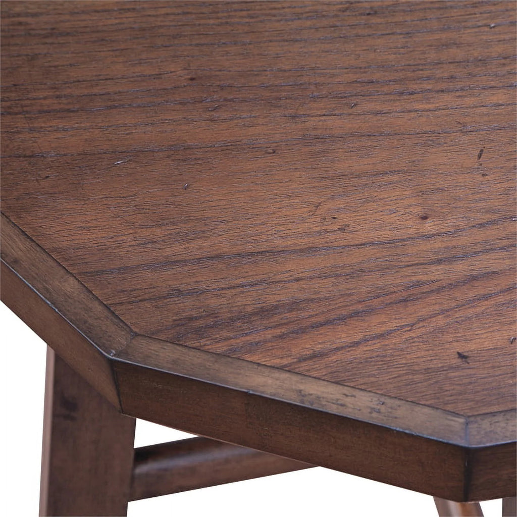 Burnt Caramel Finish Wood End Table D3158