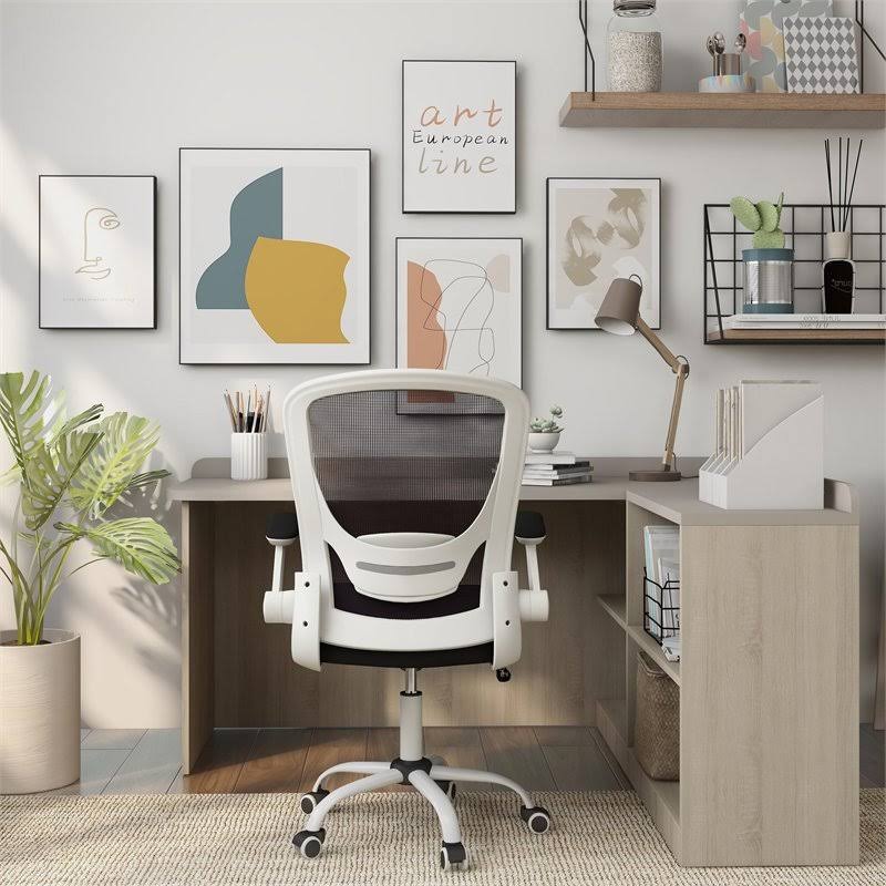 White Adjustable Mesh and Metal Office Chair G620