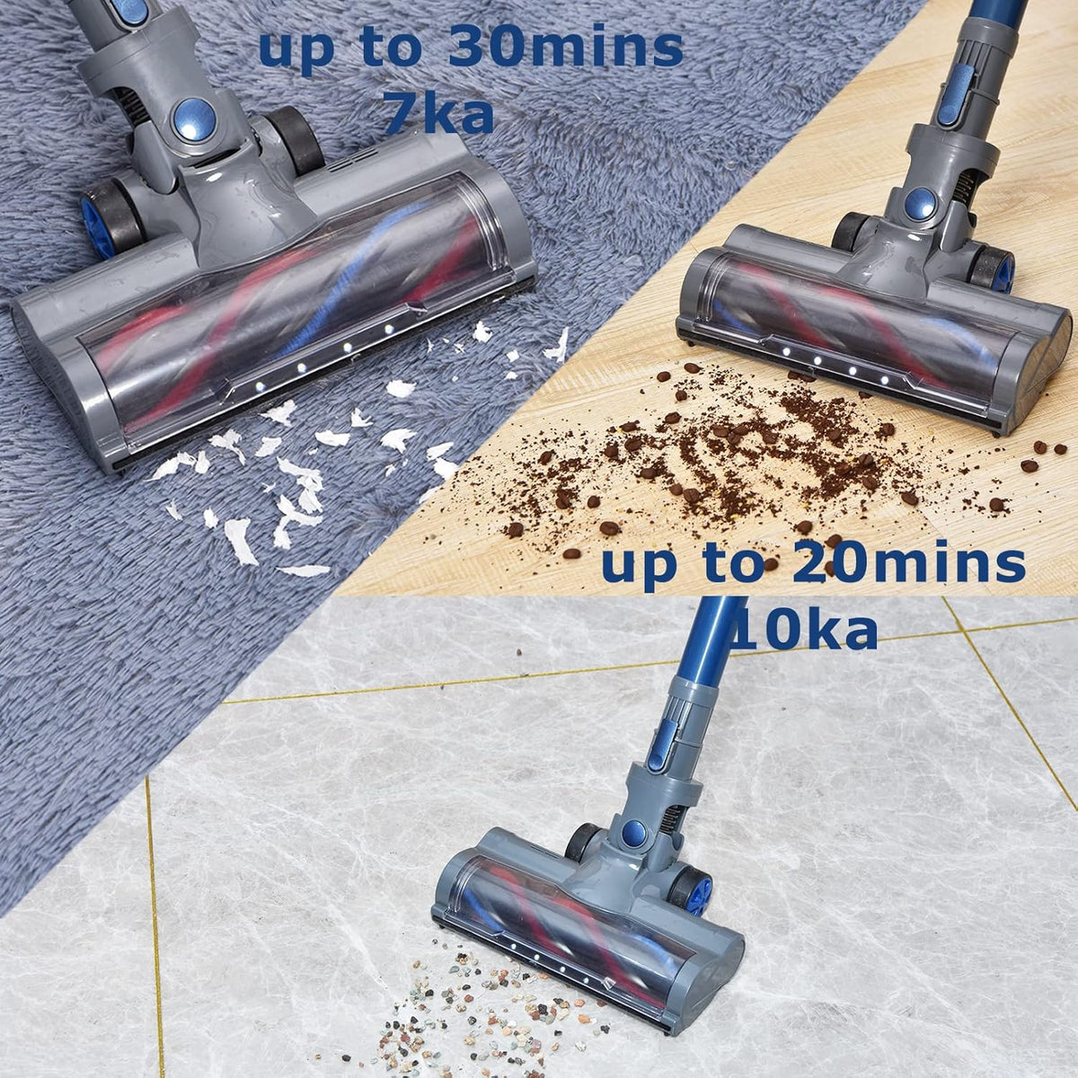 Cordless Stick Vacuum Cleaner Handheld Portable for Hard Floors Carpet Pet Hair B6454