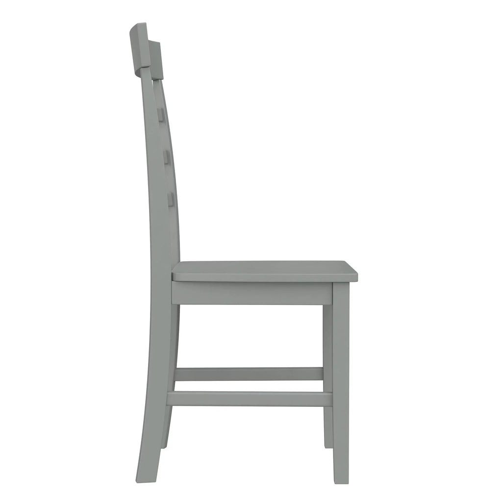 3-Piece Wood Dining Set with Double Drop Leaf Gray I4154