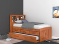 Twin Bookcase Bed with 3 Drawers and Trundle G723636