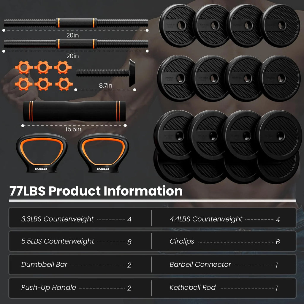 Adjustable Dumbbell Set, Black K984977