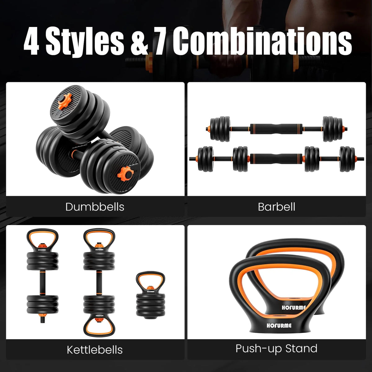 Adjustable Dumbbell Set, Black K984977