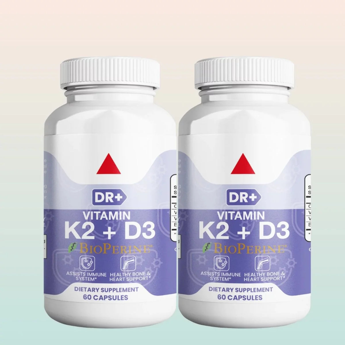 Vitamin K2 MK7 with D3 5000 IU Supplement 2-Pack D141