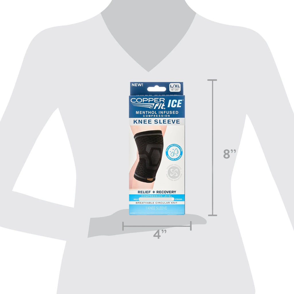 Black Large/XL Knee Compression Sleeve G67831