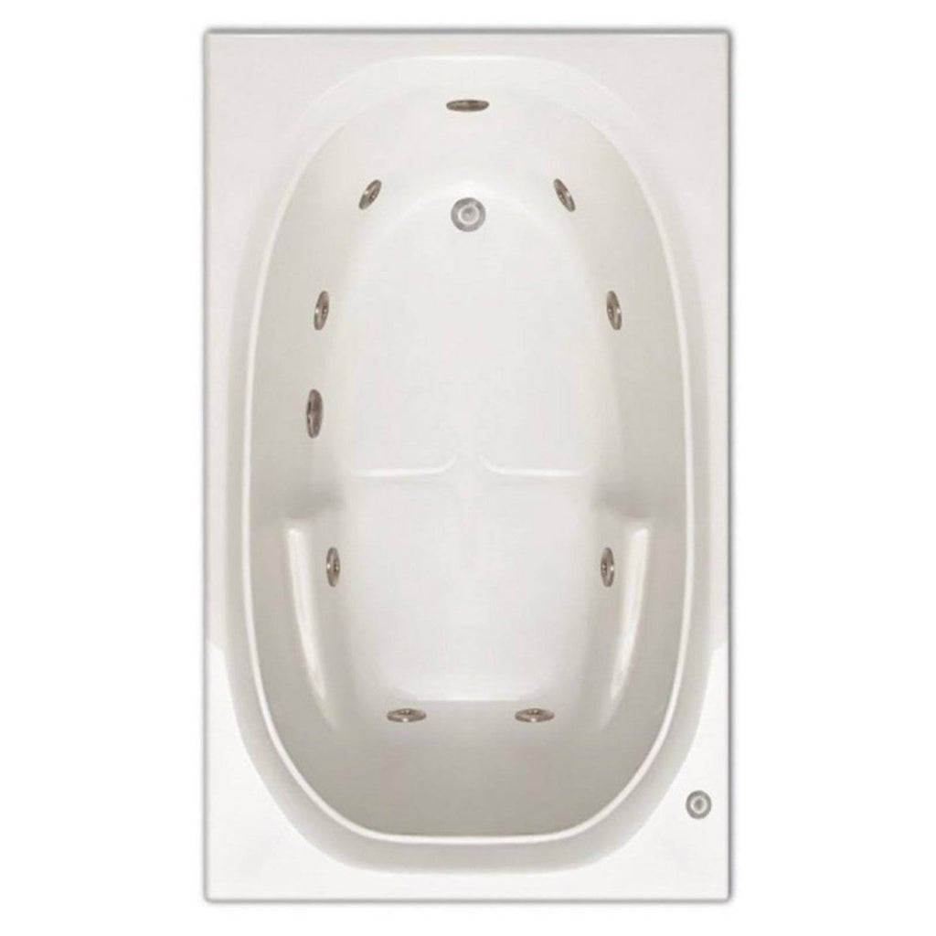 White Drop-In Whirlpool Tub J758