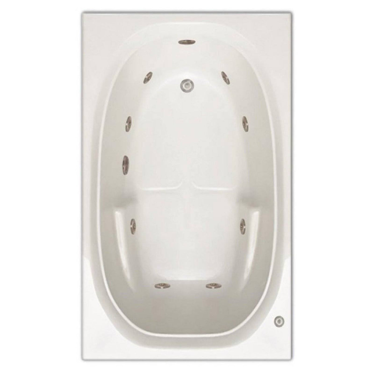 White Drop-In Whirlpool Tub J758