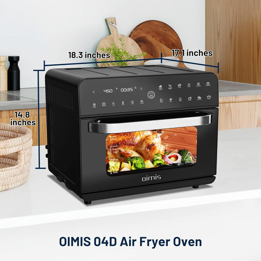 Black 26.5QT Air Fryer Combo Toaster Oven L2224