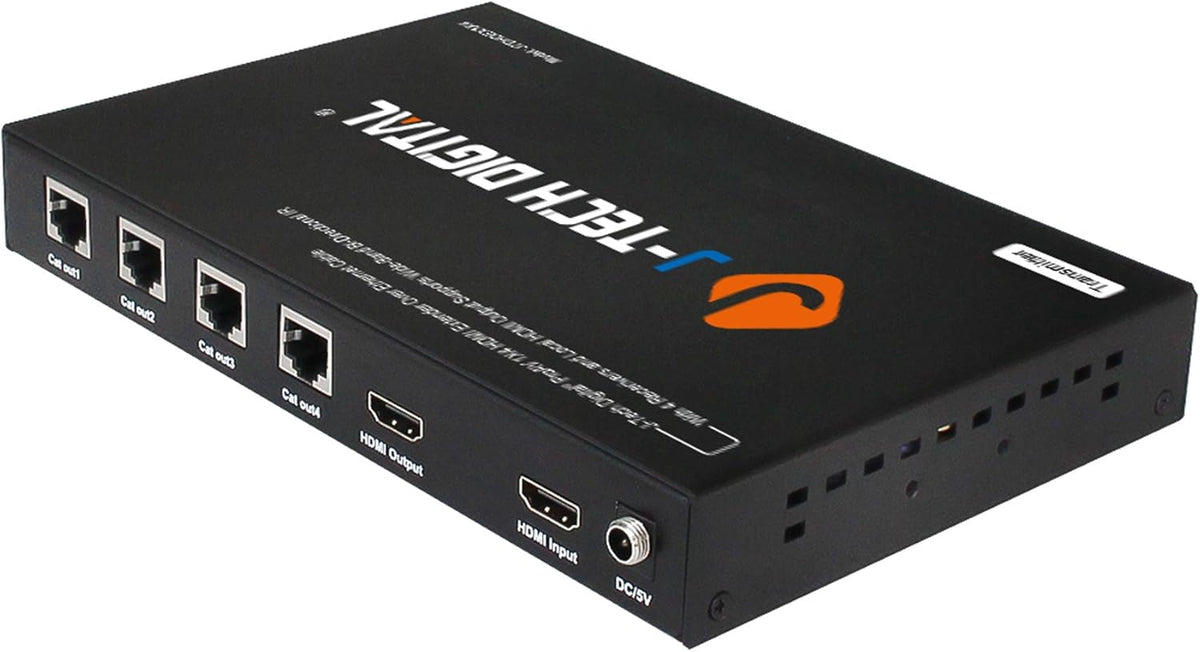 1X8 HDMI Extender Amplifier Splitter Over Ethernet Cable with Bi-Direction IR and EDID Functions Q132