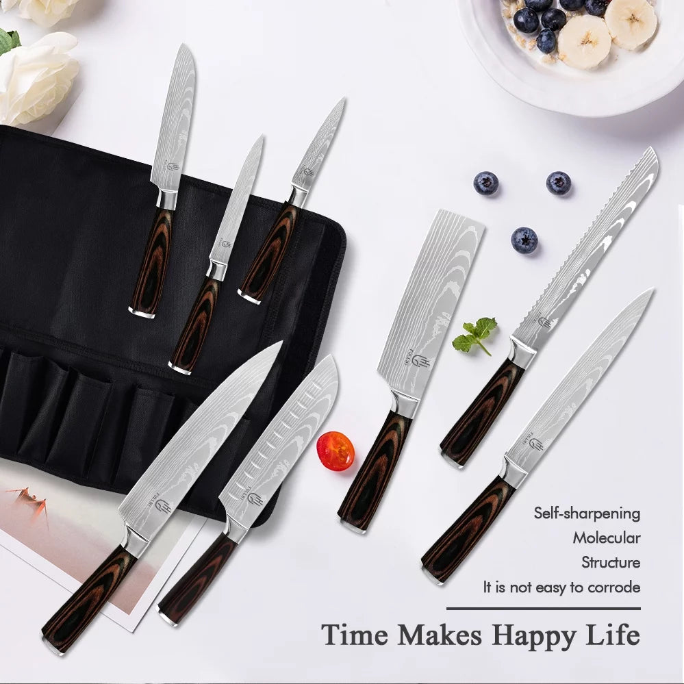 14 Pc German Stainless Steel Kitchen Knife Set U637