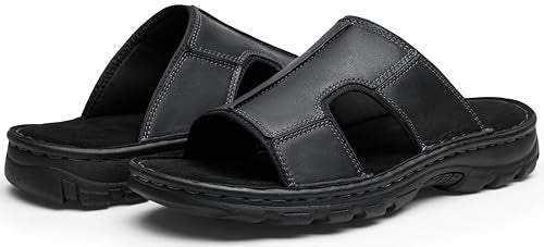 Leather Slip On Sandals K100