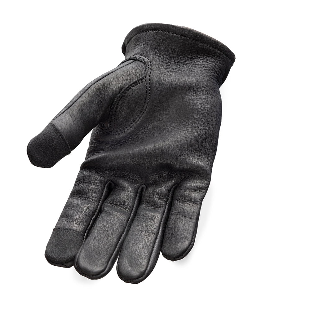 Black Leather Motorcycle Gloves G7949