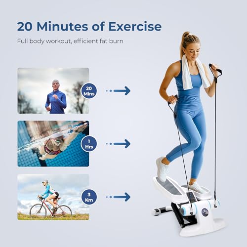 Adjustable Height Mini Stepper with Resistance Bands W24110