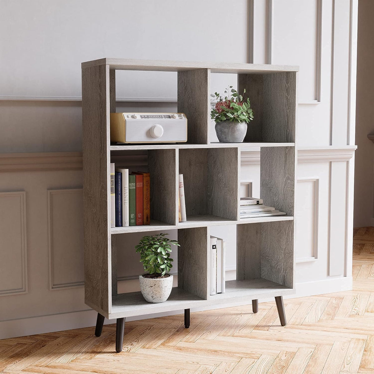 Ashwood Black Cube Bookcase H503873