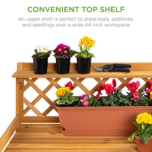 Wooden Potting Bench with Cabinet Drawer A1304