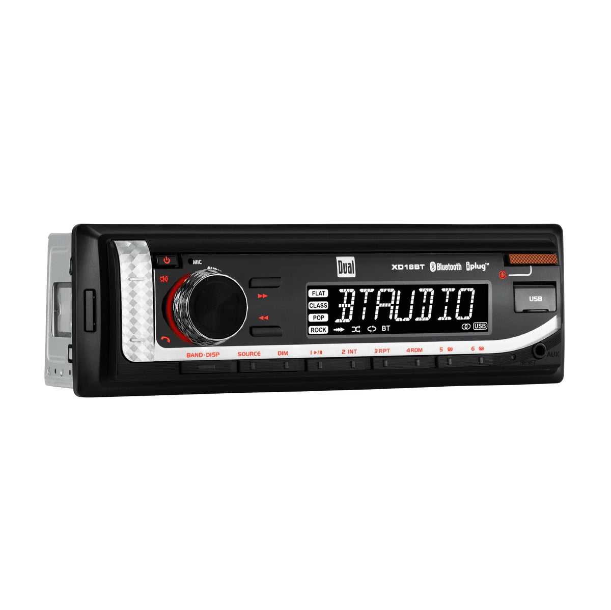 Single DIN Car Stereo Head Unit with Bluetooth D3356
