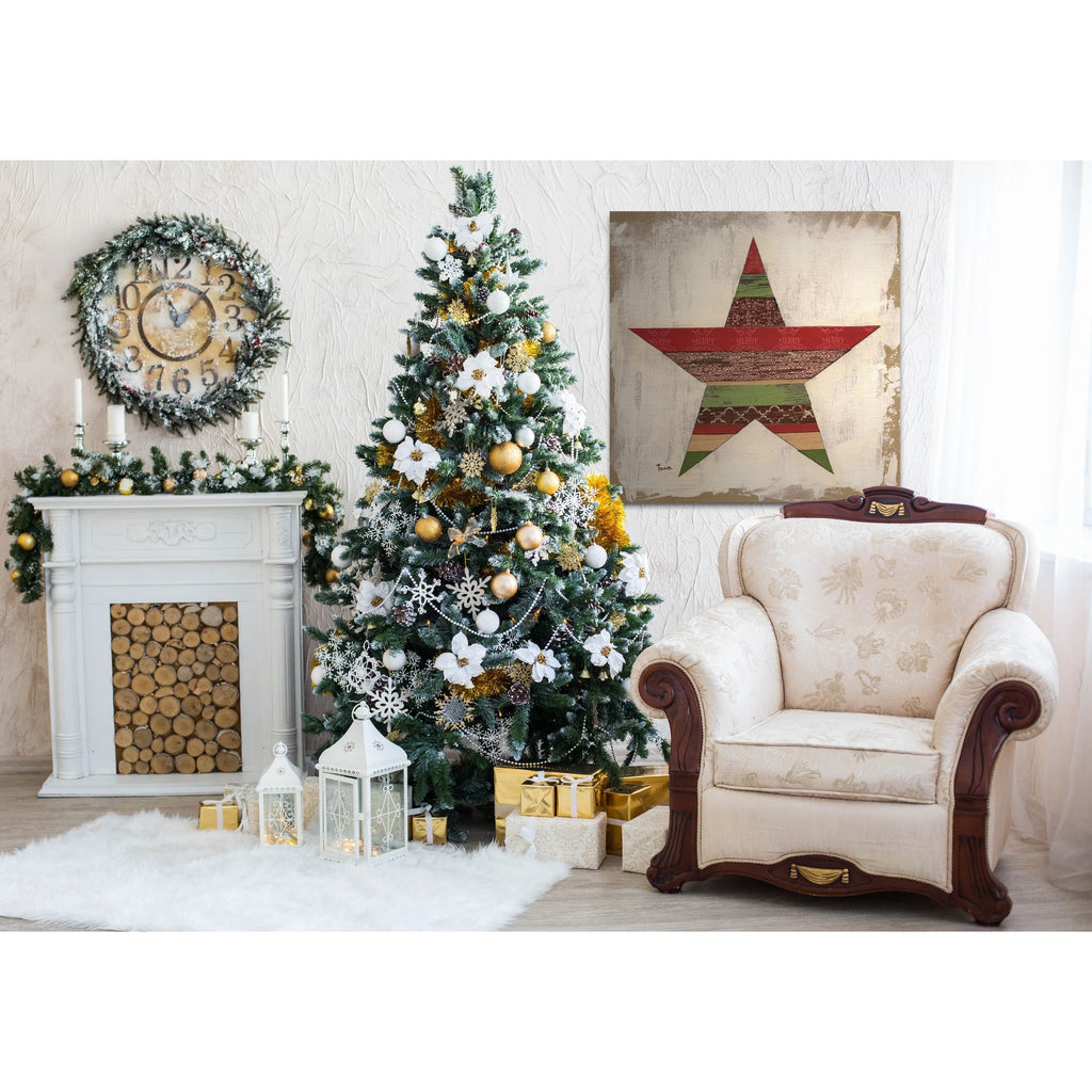 Christmas Star Gallery Wrapped Canvas 10x10 W76309